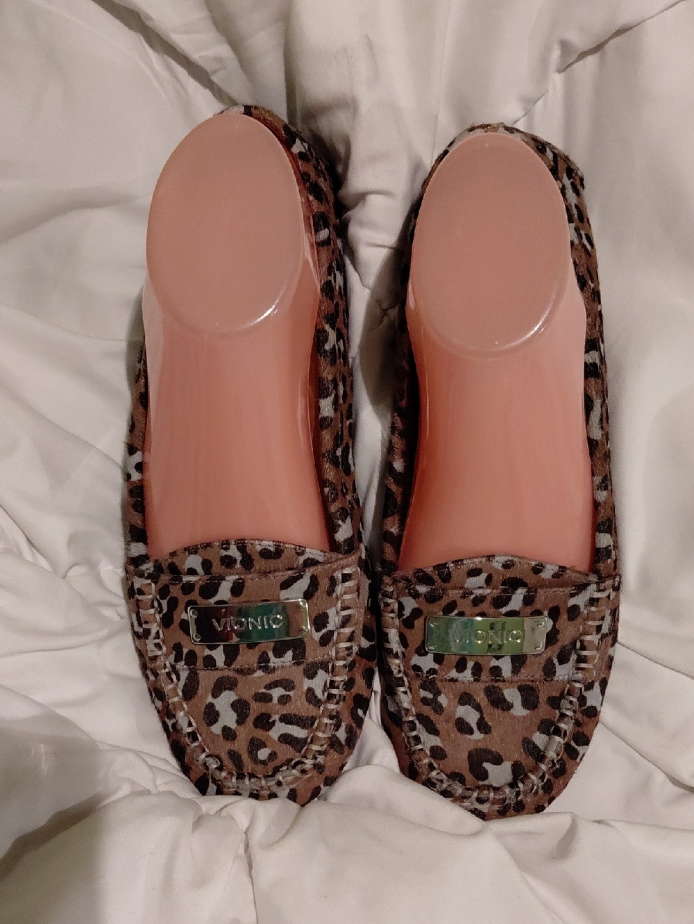 Vionic Brown Leopard-Print Women's Slip-On Moccasins